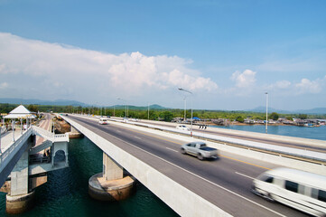 Fototapeta premium Sarasin bridge on Phuket Island in Thailand.