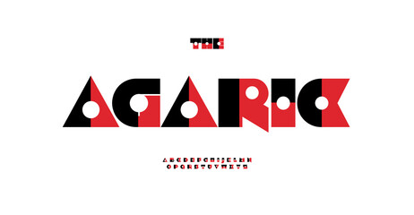 Vintage slot machines typeset, gambling game style font, playing cards letters. Creative geometric shape alphabet abstract modular text. Color abstract decorative typography. Vector typography design