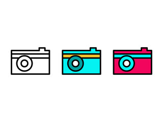 Camera illustration graphic design with interpreter suitable as icon or other design needs