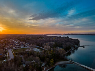 Barrie lake Simcoe sunset 