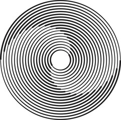 Radial speed Lines in Circle Form for comic books . Explosion background . Vector Illustration .Technology round Logo . Circular Design element . Abstract Geometric shape . Sunburst .