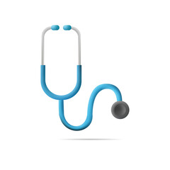 medical device acoustic doctor stethoscope cardiac diagnostic checkup 3d illustration rendering 3d icon concept isolated