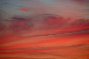 Fototapeta premium Red sky and clouds
