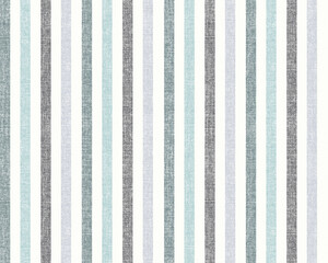 Blue, black, gray . white vertical stripes pattern, seamless linen texture background - obrazy, fototapety, plakaty