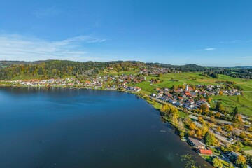 Ausblick auf Hopfen am See und Enzensberg im Ostallg&auml;u