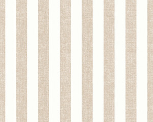 Seamless french farmhouse stripe pattern. Provence beige white linen woven texture. Shabby chic style weave stitch background. Doodle line country kitchen decor wallpaper. 