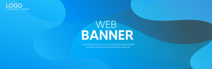 Blue abstract background, Blue banner