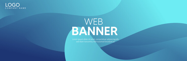 Blue abstract background, Blue banner