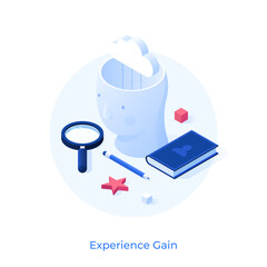 Vector Isometric Icon. Head Concepts