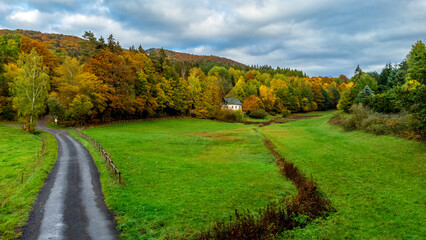 Kleine Herbstwanderung durch die schöne Natur von Schmalkalden - Thüringen - Deutschland