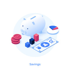 Vector Isometric Icon. Shopping And Retail