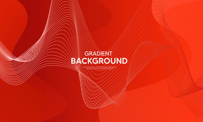 Abstract red background with lines, Red banner