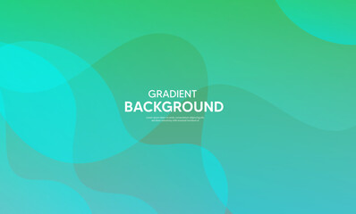 Abstract green background with waves, Green banner