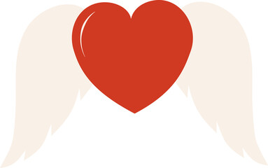 A heart with cupid's wings