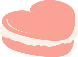 Heart-shaped macaroons