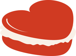 Heart-shaped macaroons