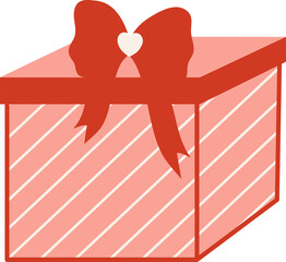 Valentine's Day gift box with a bow 