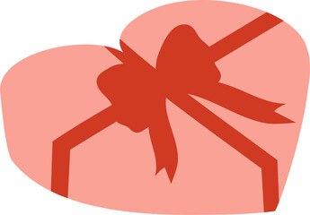 Valentine's Day gift box with a heart-shaped bow