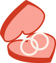 Engagement rings in a box