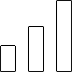 Vector image of progress. Three progressive columns.