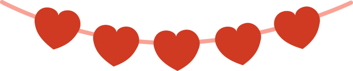 Hearts garland, Valentine's Day decoration