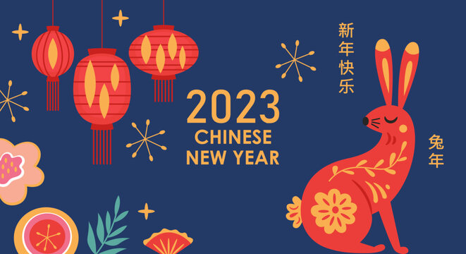 Chinese New Year holiday banner design. . Template background for social media, greeting card, party invitation or website marketing. Vector illustration