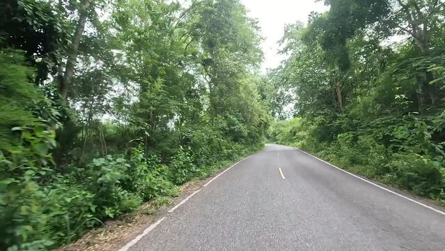 On a road in Suan Phueng District, Ratchaburi Province, Thailand