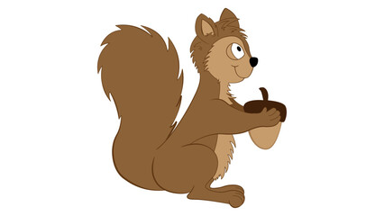 brown cartoon squirrel