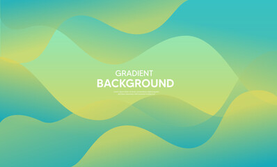 Background with circles, Abstract Green background with waves, Green banner, Green gradient
