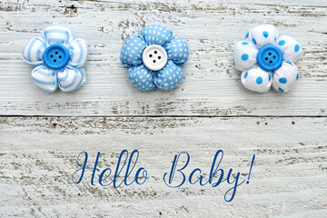 Hello Baby! - Glückwunsch zur Geburt - blau