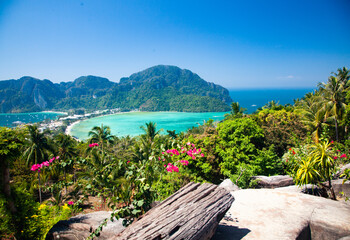 beautiful panorama on Koh Phi Phi  Thailand