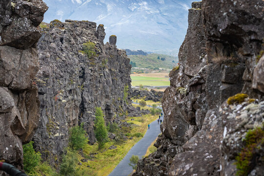 Landscape of &THORN;ingvellir National Park (Iceland)