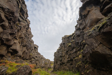 Landscape of Þingvellir National Park (Iceland)