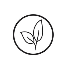 Leaf icon vector logo design template