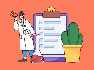 Doctor epidemic prevention and anti epidemic flat vector concept operation illustration
