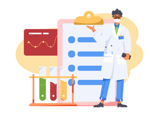Doctor epidemic prevention and anti epidemic flat vector concept operation illustration
