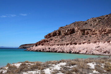 Fototapeta na wymiar Coast of Isla Espiritu Santo, Baja California Sur, Mexico 