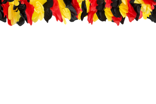 Blumenkette Deutschland  schwarz rot gold und Hintergrund transparent