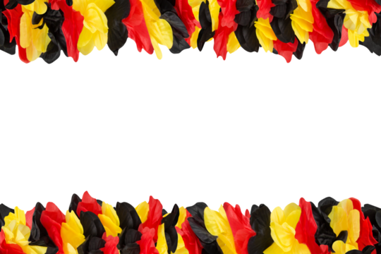 Blumenkette Deutschland  schwarz rot gold und Hintergrund transparent