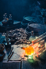 Magical alchemist lab in search of a new flavor.