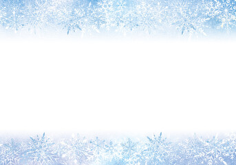 雪の結晶の水彩フレーム