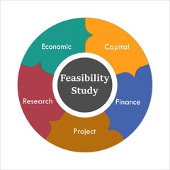 Feasibility Study with Icons in an Infographic template