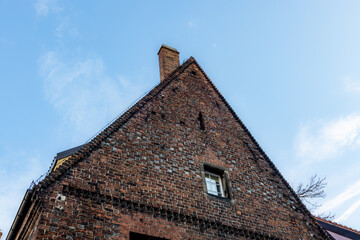 Fototapeta na wymiar old brick house in Wroclaw Poland