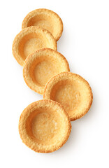 Group of empty tartlets
