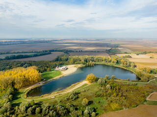 Aerial view of Provala lake