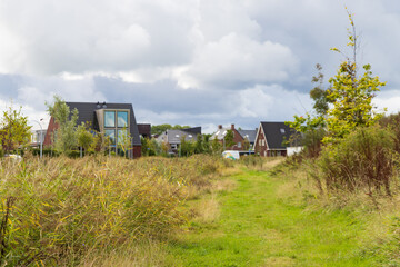 Fototapeta na wymiar Nature island Oostergast in Zuidhorn, municipality Westerkwartier Groningen province in the Netherlands