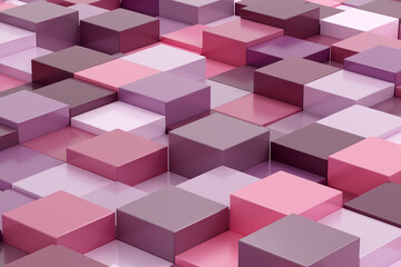 3d rendered abstract soft purple background with square shape