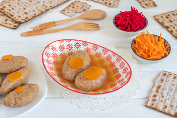 Gefilte fish for Jewish holiday Pesach (Passover).