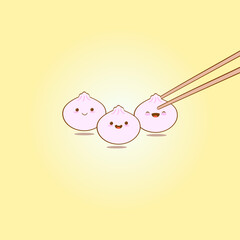 bao  food illustration,Chinese dumplings icon vector