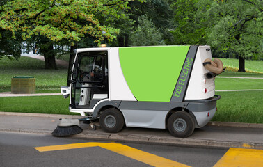 100% electric street vacuum cleaner sweeper machine